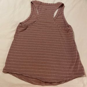 Lululemon sz 8, dusty rose and white stripe tank